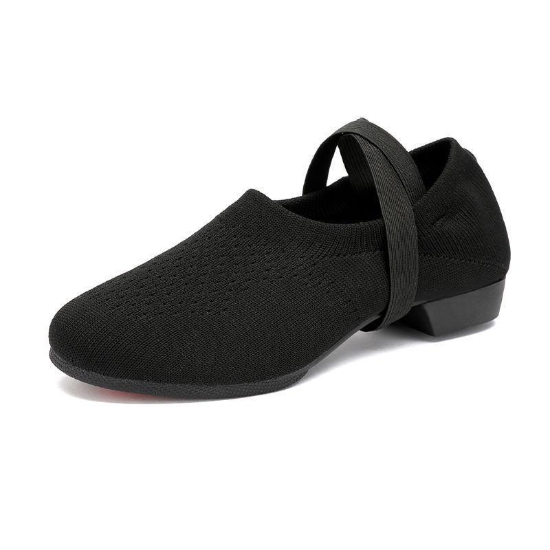 

Knitted Jazz Shoes Lace Free Ballet Shoes Latin Practice Dancing Shoes Teachers Shoes Outdoor 41 чорний