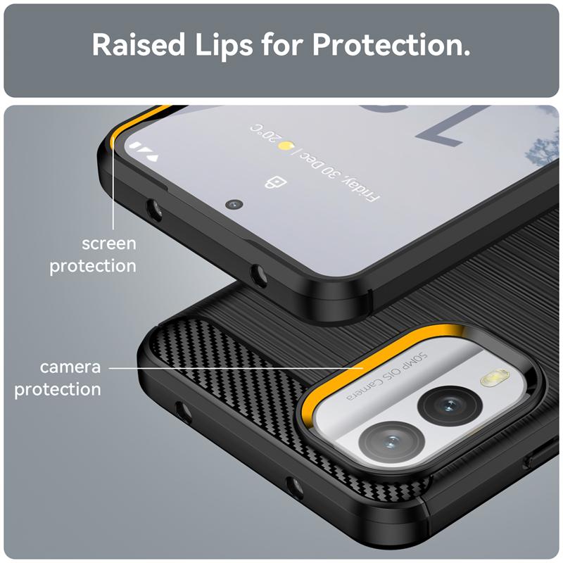 Pro Kryt Nokia X30 5G Pouzdro Pro Nokia X30 5G Kryty Nárazuvzdorný Měkký TPU Nárazník Pouzdro na Telefon z Uhlíkových Vláken Pro Nokia X30 5G Fundas