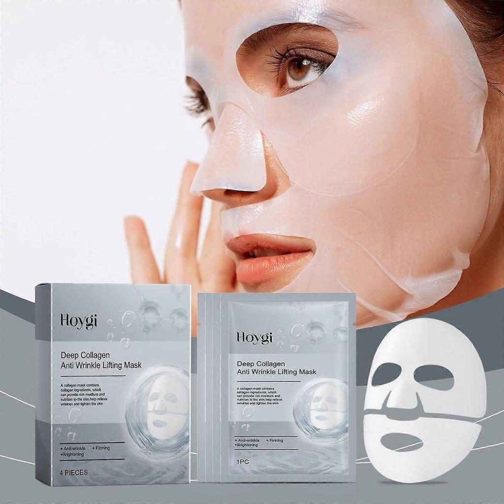 Hoygi Kollagen Anti-Falten-Maske (Box-Set) Feuchtigkeitsspendende, hydrierende, straffende und feine Linien reduzierende Gesichtsmaske