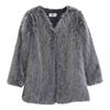 Women's fur jacket imitation beach sheep hair medium and long coat washed fox hair long sleeves large size floating hair top