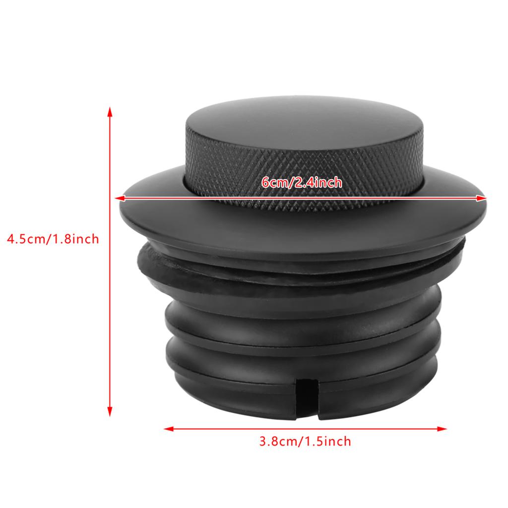 Motorcycle Fuel Gas Oil Reservoir Gas Cover for 1982-2017;Black:
