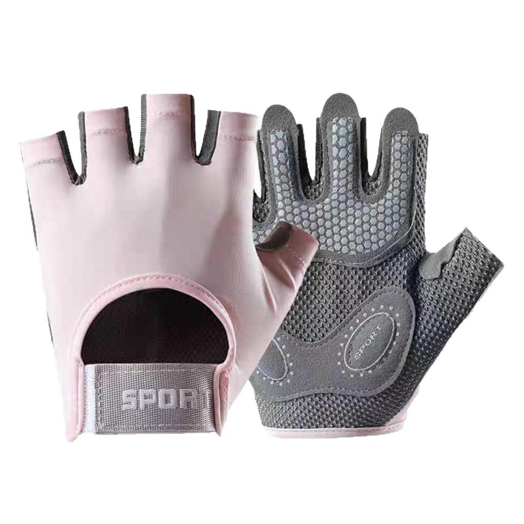 Unisex Fitness Half-Finger Gloves with 3D Silicone Cushion for Barbell & Pull-Up Training - Anti-Callus, Anti-Slip, Shock Absorbing, Wear-Resistant