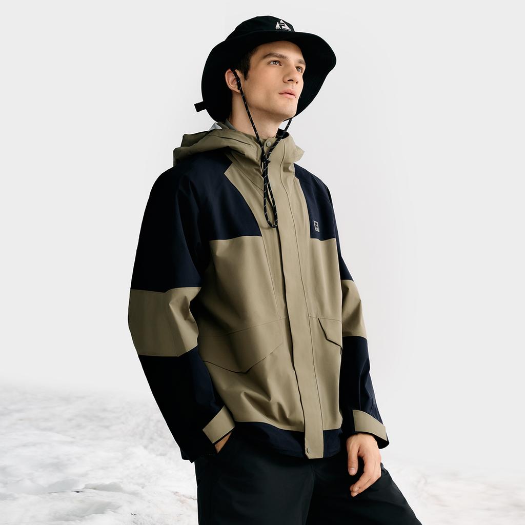 Men's Jacket FILA Waterproof, Thermal, Water Repellent Windbreaker Jacket Men's Withered Moss Green