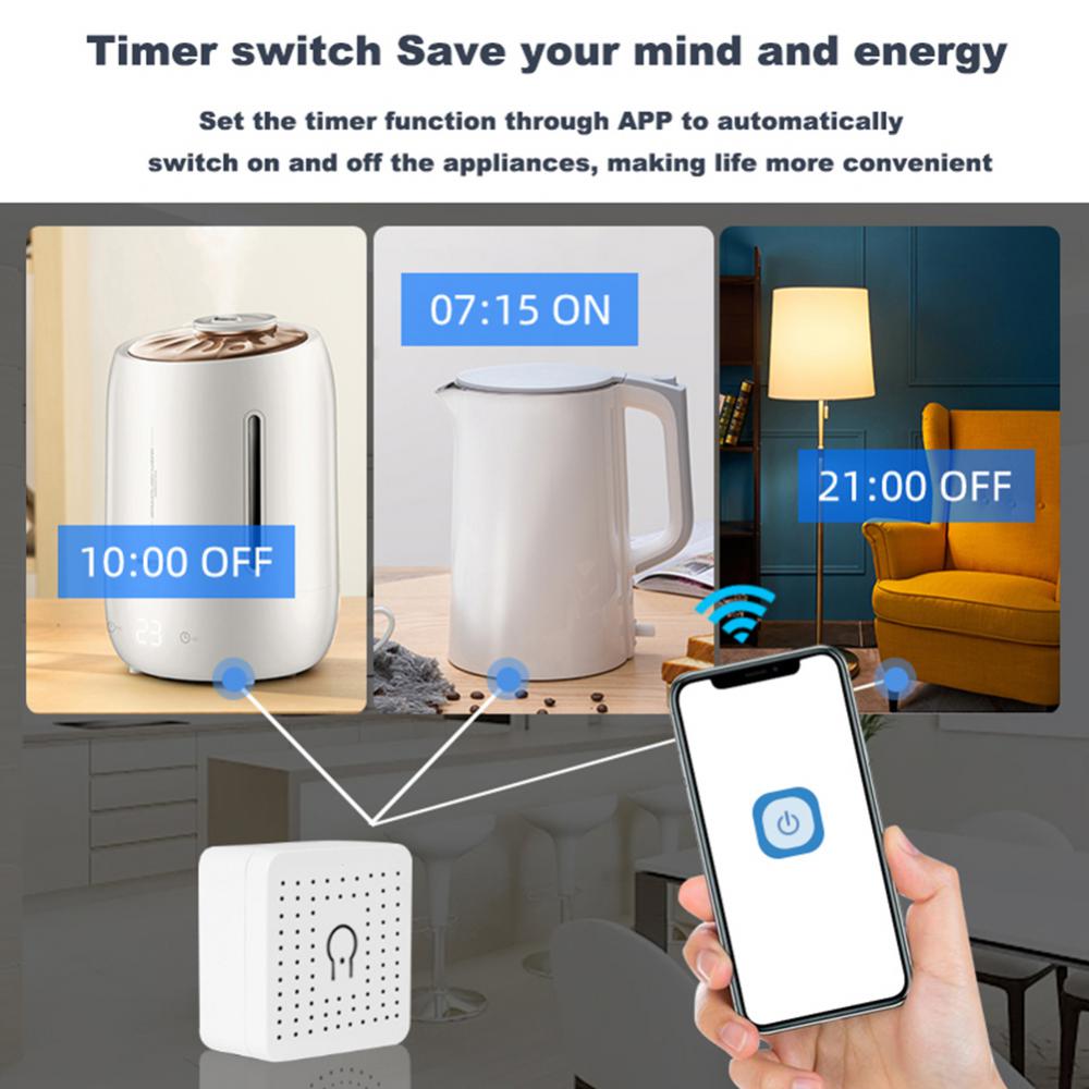 

EWeLink WiFi Smart Switch 16A Mini Support 2 Way Module On Off Breaker Wireless Remote Timing Voice Control Google Home