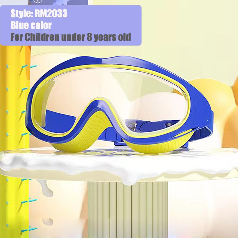 Kids Children's Swimming Goggles Boys and Girls Protective Swimming Glasses Waterproof Anti-fog Large Frame Swimming Goggles