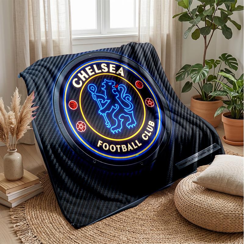 Chelsea FC Theme blanket Soft Flannel Blanket Plush Throw Blanket Cozy Sofa Bed Blanket for Home Decor