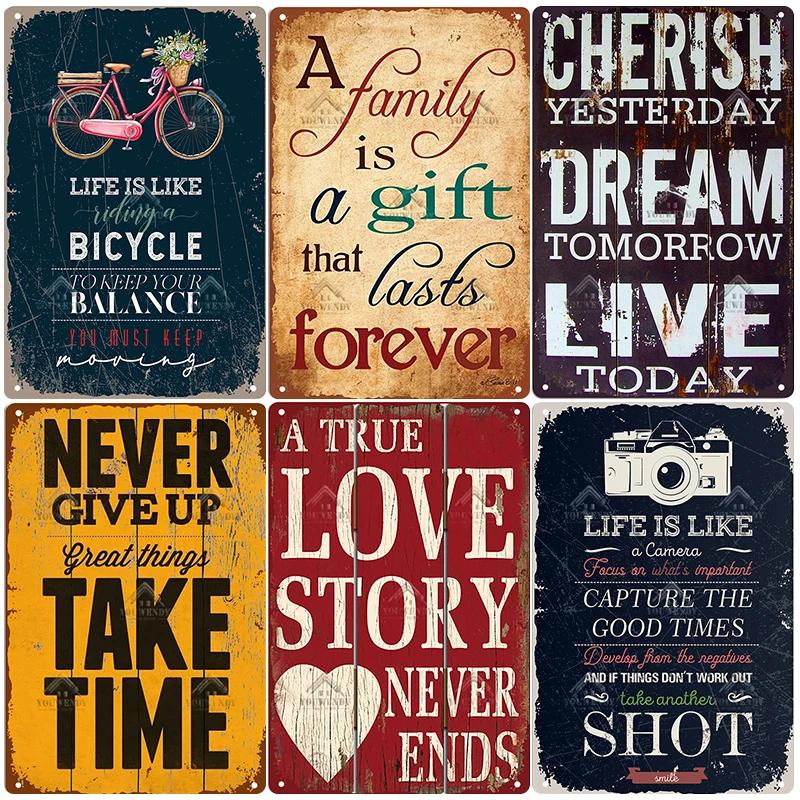 Cassic Quotes Retro Tin Sign, Life Is Too Short To Want Poster, Metal Plaque, Vintage Home Decor, Metal Plate, Room Wall Decor