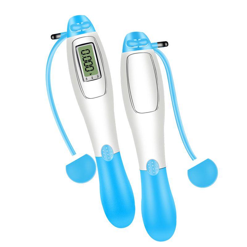 

Беспроводная цифровая скакалка для фитнеса со счетчиком калорий синий