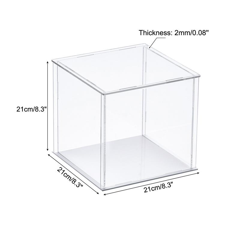 Clear Acrylic Display Box Case Countertop Organizer Stand Assemble Dustproof Showcase for Figures Toys Collectibles Crafts