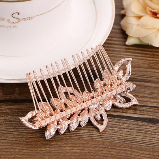 Elegant Lady Rhinestone Faux Pearl Hair Pin Comb Clip Wedding Bridal Headwear