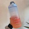 2000ml Large Capacity Summer Portable Plastic Water Bottle High-colour Sports Large Water Bottle With Straw