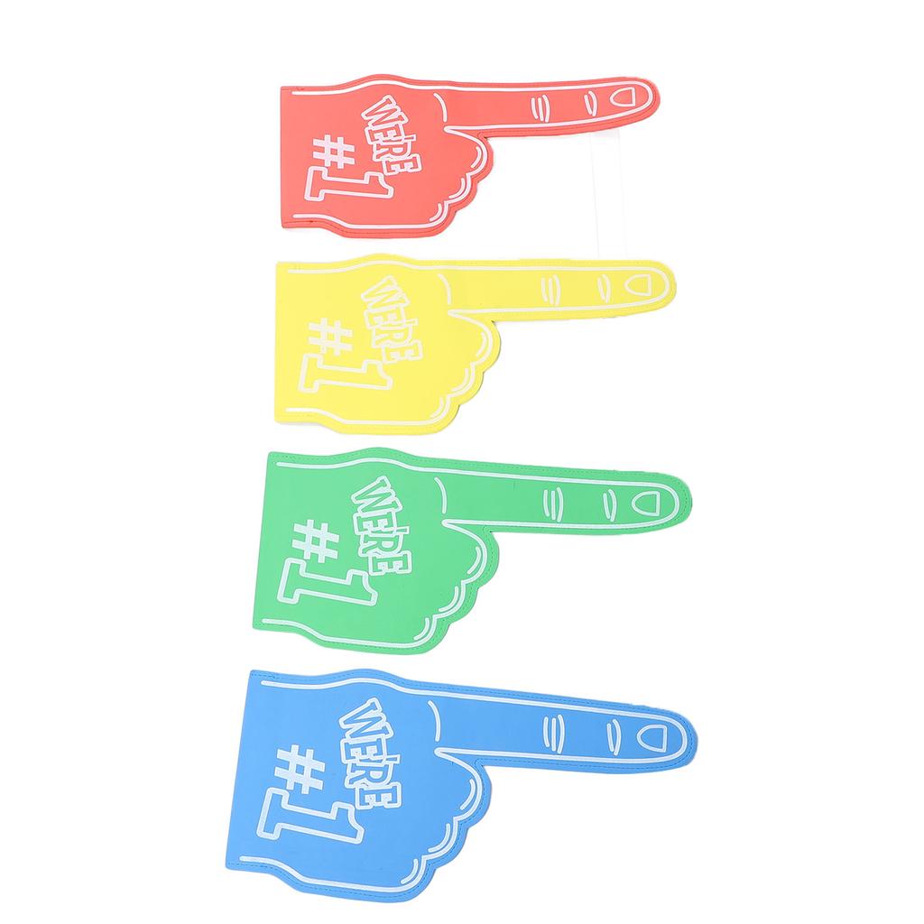 4Pcs Sports Fan Foam Finger Big Cheer Gear Cheering Props Sports Event Themed Party Supplies