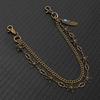 Punk Hip Hop Double Layer Metal Waist Chain With Star Feather Charms Unisex Fashion Belt Accessory