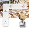 50 peças Placa de Canto em L de Aço Inoxidável Conector Conexões para Móveis Conectores (80 mm)