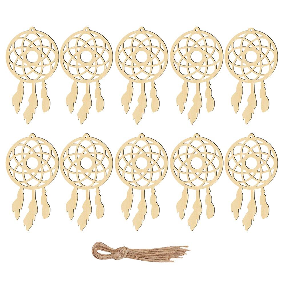 

20Pcs Catch Dream Net Home Decor Pendant Exquisite Handmade Wall Ornament for Living Room Decoration Beige First Pattern Styles Eight
