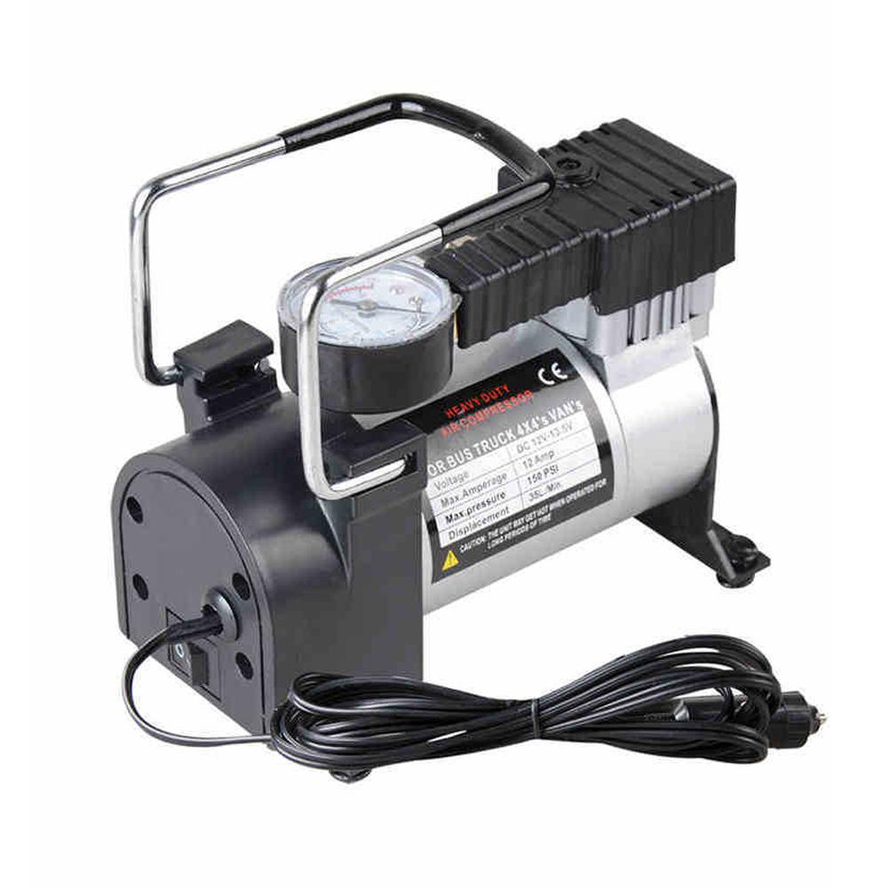 12V Electric Air Compressor Portable Car Inflator Pump Double-Cylinder Power Inflator Car Motorcycle Tire Pump Accessories