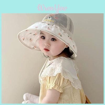 Summer Kids Sun Hat With Wide Brim Beach Shade For Toddler Girls Boys