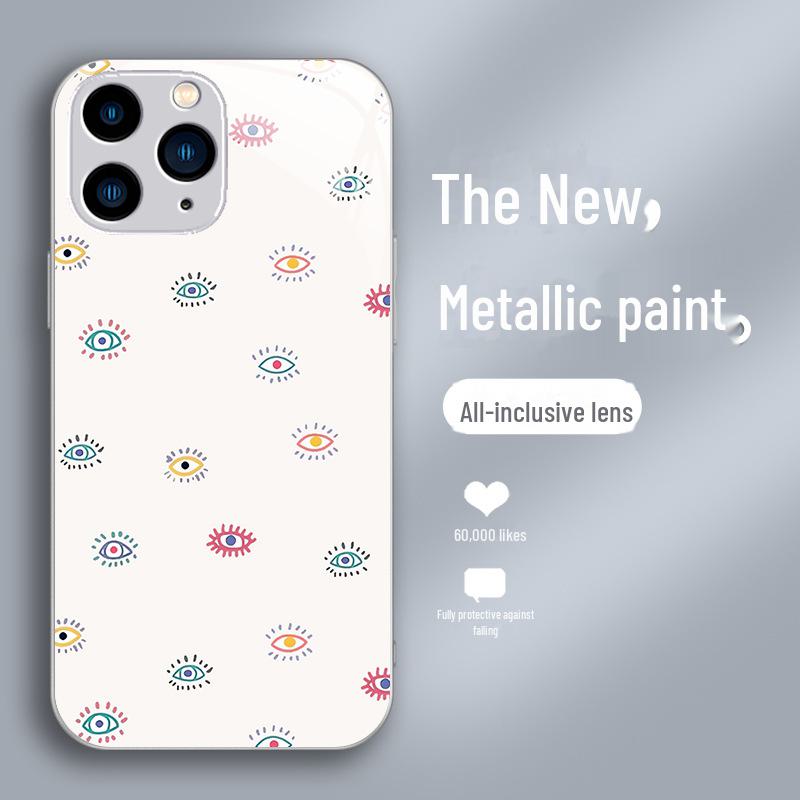 

Премиальный защитный чехол для Apple 14/PLUS/ProMax с полным покрытием и защитой от падений, разработанный для объективов камер XR/XS iPhone 13 Pro Max серебряный