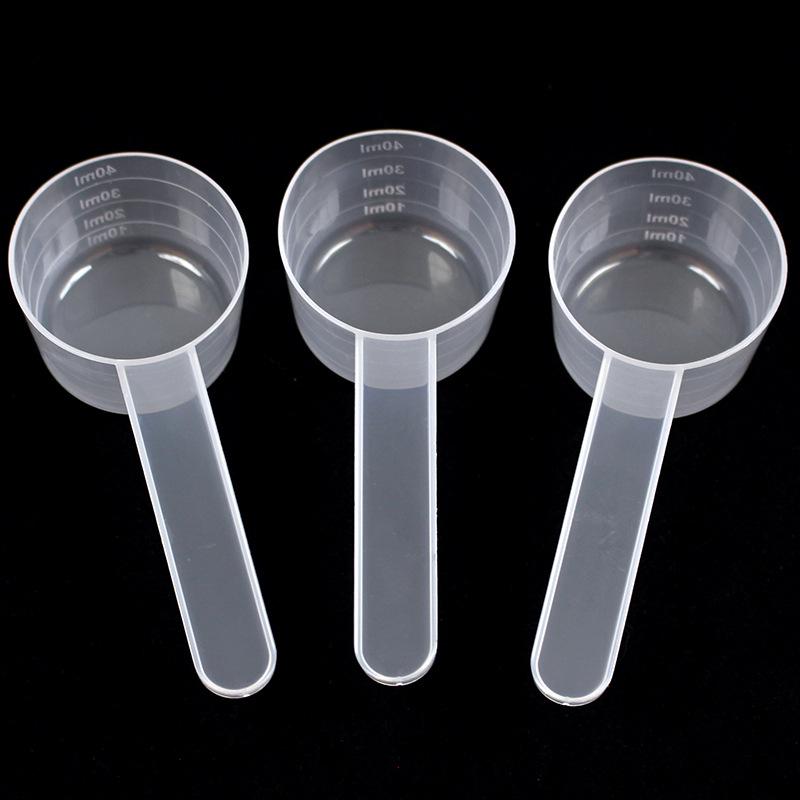 Transparent 20g Plastic Measuring Spoon for Detergent, Fertilizer, and Pesticide (40ml Capacity)