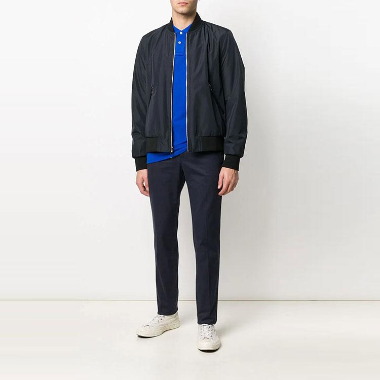 Polo Ralph Lauren Logo Embroidered Solid Color Polo Shirt Men Polo Shirts Blue 710680784-147