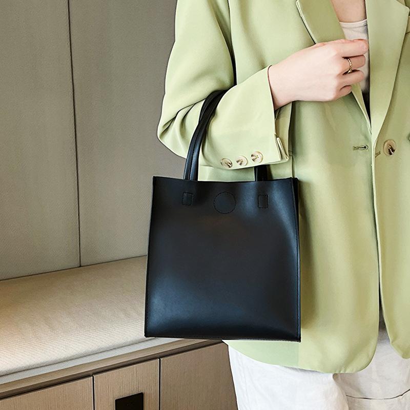 Simple Portable Casual Solid Color Tote Bag Spring 2025 Popular Bag New Trend Women's Bag Fashion Shoulder