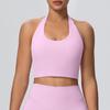 Cloud Feeling Women's Halter Backless Yoga Tank Top with Built-in Chest Pads - Fitness Sportswear