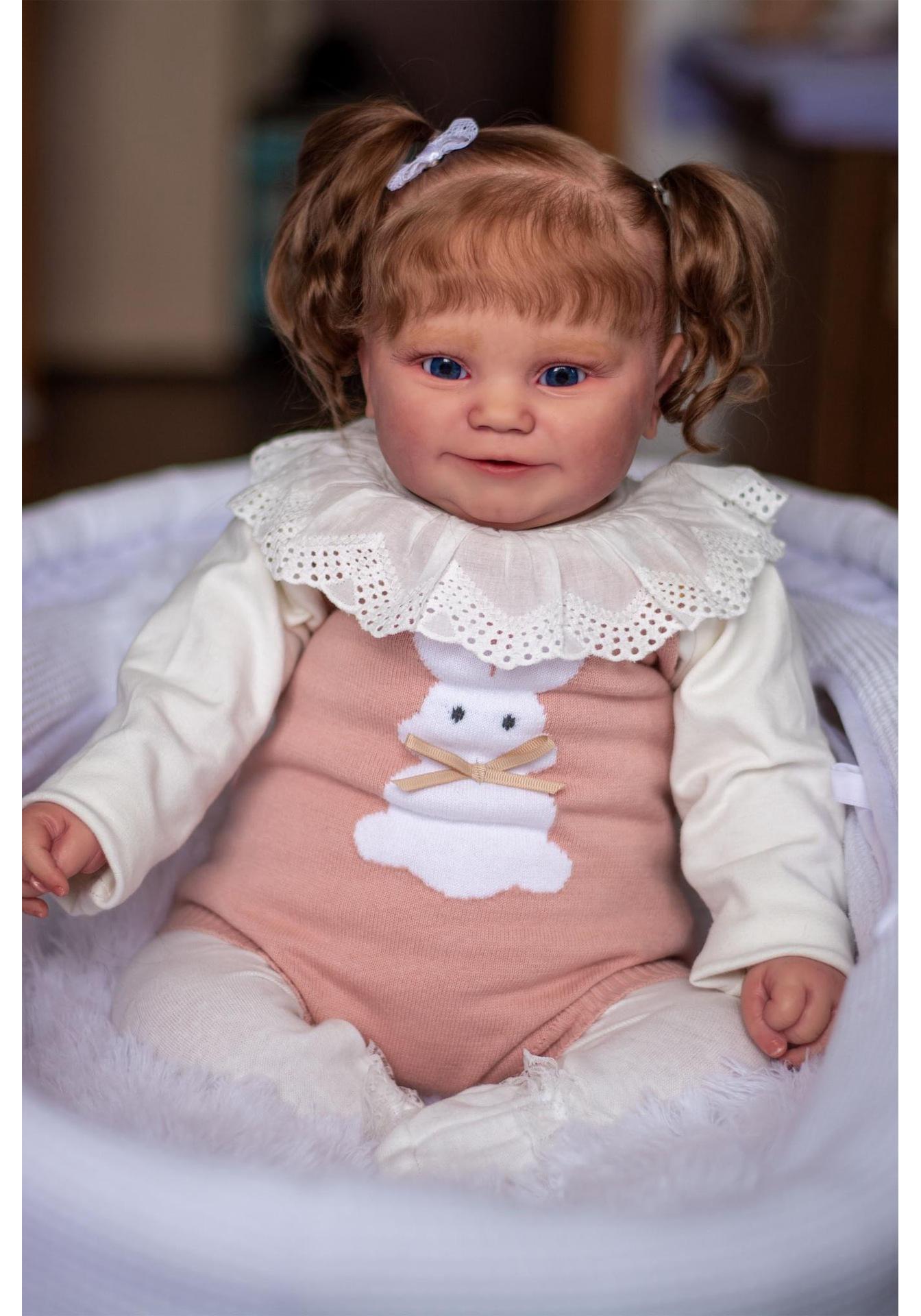 60cm Cloth Body Maddie - Realistic Girl Doll with Cute Baby Features 60 cm