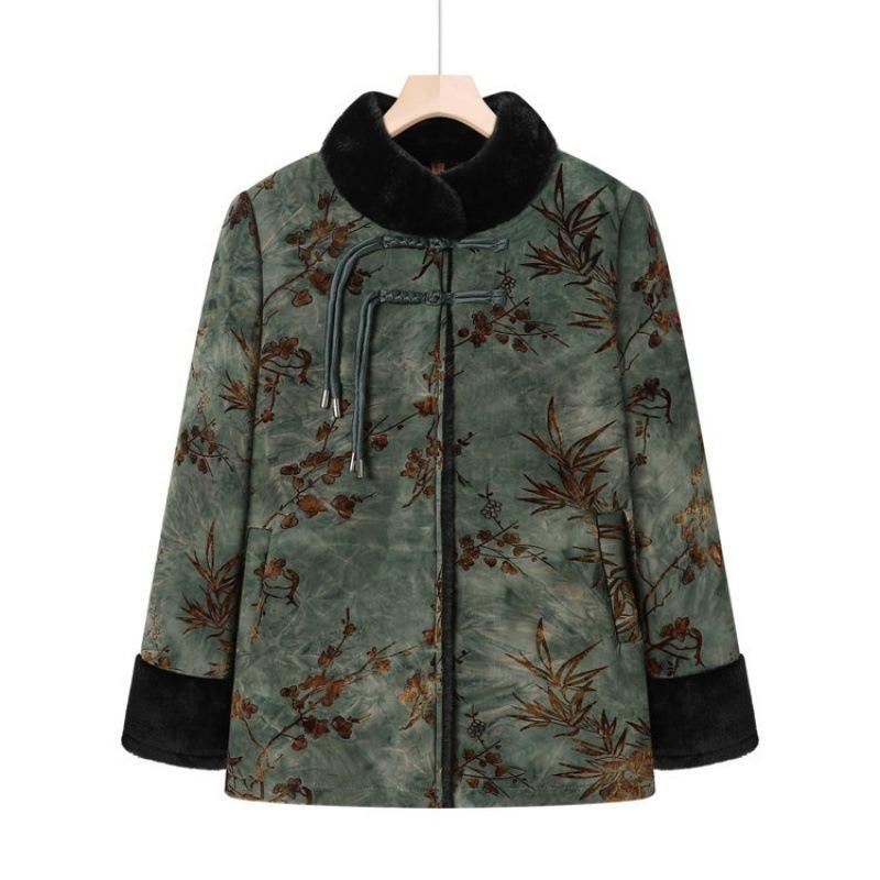 Winter clothes new sweater-neck cotton-padded clothes piled and thickened cotton-padded jackets mother warm clothes