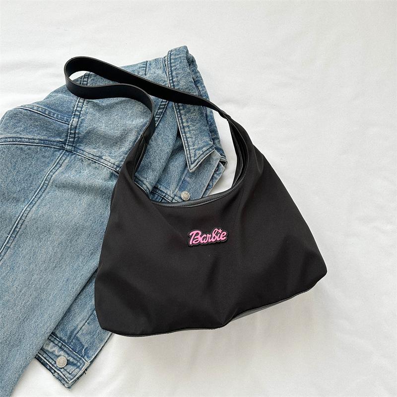 

Стильная и простая сумка через плечо, повседневная сумка для поездок на работу, женская сумка подмышкой, летняя новая сумка 2024 года, женская сумка-тоут большой вместимости чёрный