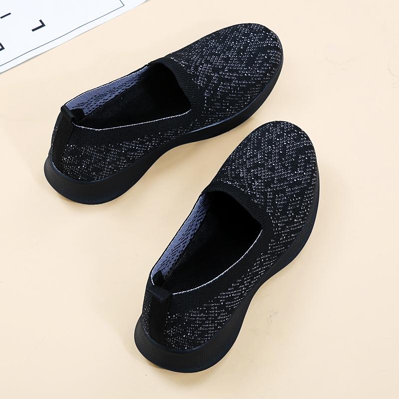 Fashion Women Mesh Lightweight Female Sneaker Shoes High Quality Women Sneakers Slip On Flats Loafers Plus Size 44 Walking Flat