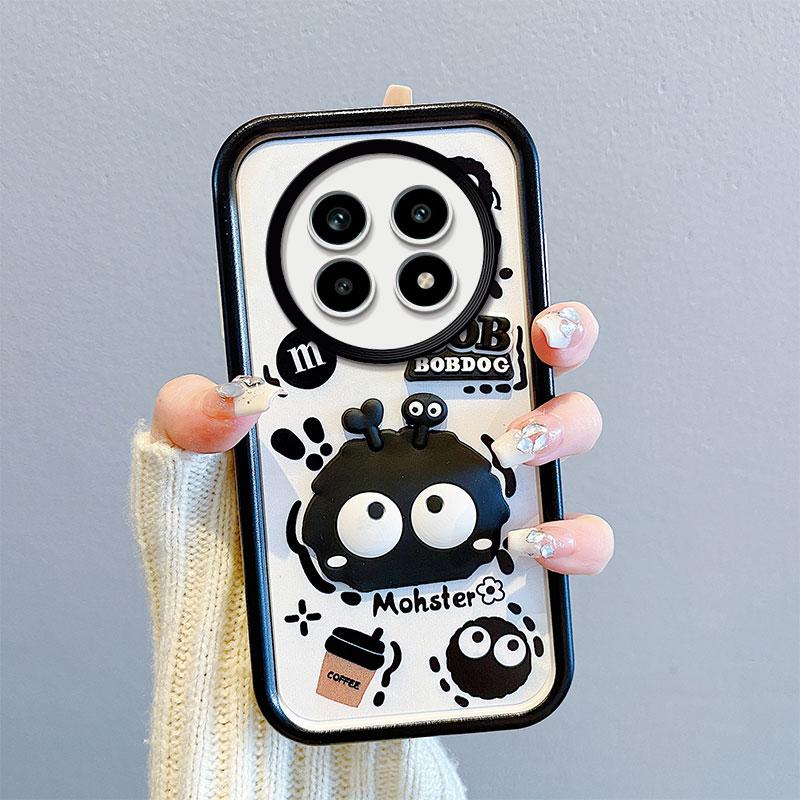 KEYSION Shockproof Case for Realme 13 Pro 5G with Lanyard Silicone Cute 3D Cartoon Doll Phone Cover for Realme 13 Pro+ 5G