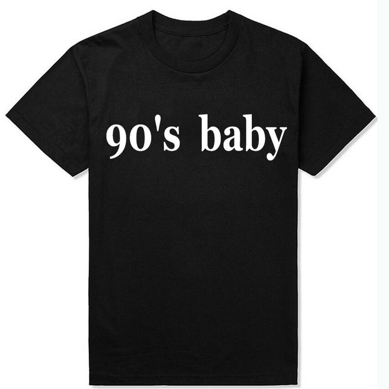 

ZIMOXUAN женская мода 90-х годов детская футболка с буквенным принтом и коротким рукавом, футболка с круглым вырезом, топ 4XL чёрный