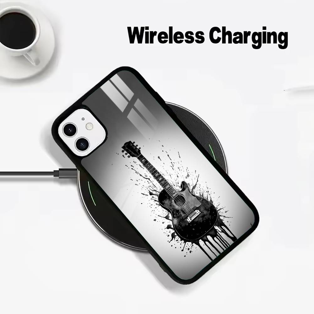 

E-electric guita Phone Case For IPhone17 16 15 14 13 12 11 Pro Max 16/15/14Plus Wireless Charger Cover Funda iPhone16ProMax