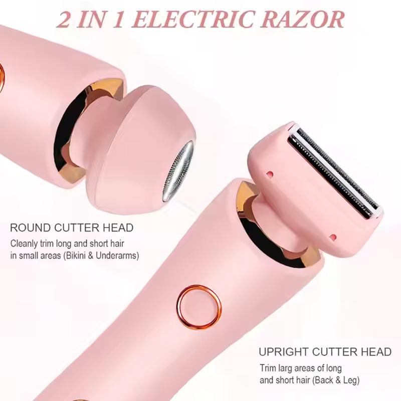 Professioneller 2-in-1 Nass-Trocken-Elektrorasierer Wasserdicht Haarentfernung Damenrasierer Trimmer für Bikini Bein Arm Achselbereich