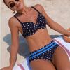 Damen High Waist Bikini Set Verstellbarer Träger Zweiteiliger Badeanzug