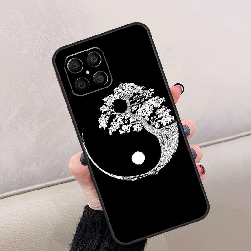 Yin Yang Black White For Honor Magic 8 Pro 6 7 Lite Case For Honor Win RT 400 200 50 70 90 X8c X8b X9a X9b X9c X9d