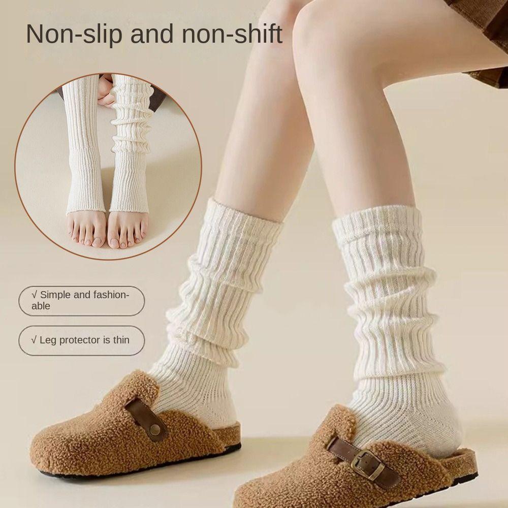 Cute Sweet Lolitas Knitted Socks Knitting Warm Foot Cover New Leg Warmers  Autumn Winter