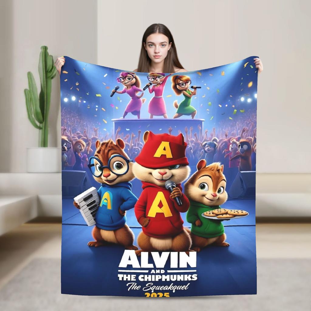 Alvin and the Chipmunks Blanket Multi-size Cozy and Lightweight  Throw Blankets for Couch Sofa and Bed