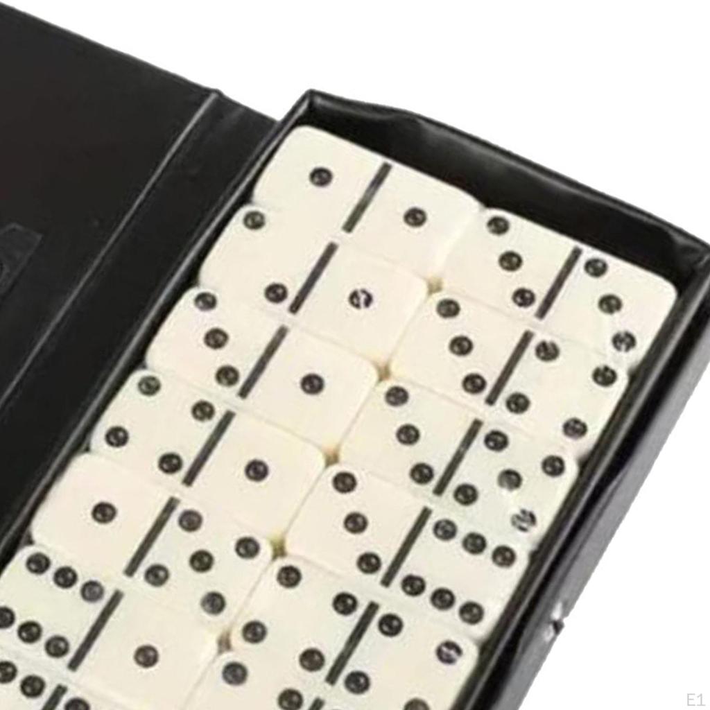 Doppel Sechs Domino Set Spaß und fesselndes Tischspiel Erwachsene Kinder Spielzeug Klassisches Brett für Tourismus