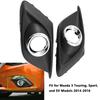 2 Stück Frontstoßstange Nebelscheinwerfer Lampenabdeckung Haube Links & Rechts Schwarz/Chrom Für Mazda 3 Axela 2014 2015 2016 BKD1-50-C11 BKD1-50-C21