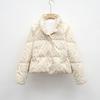 Winter New Stand-up Collar Small White Duck Down Jacket Short Bread Jacket Small Floral Down Jacket Women