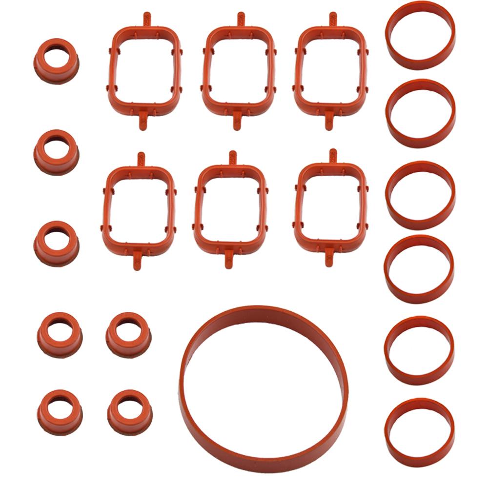 20PCS Car Rubber Intake Inlet Manifold Seal Gasket Repair Kit For BMW E87 E46 E90 E91 E92 E93 E39 E60 M57 11617790198