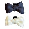 Women Hairpin Smooth Satin Bowknot Decor Anti-slip Teeth Hair Clip Side Bang Small Hair