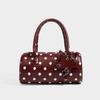 Wind Handbag for Women, Bowling Bag, Sweet Polka Dot Crossbody Bag, Boston Bag, Single Shoulder Bag for Women