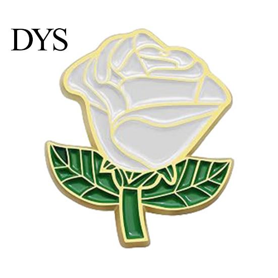 Flower Clothing Accessory Enamel Rose Brooch Pin, Metal Floral Lapel Pin for Dainty Jewelry Men Women, Hats Bags Scarves Clothes Decorative