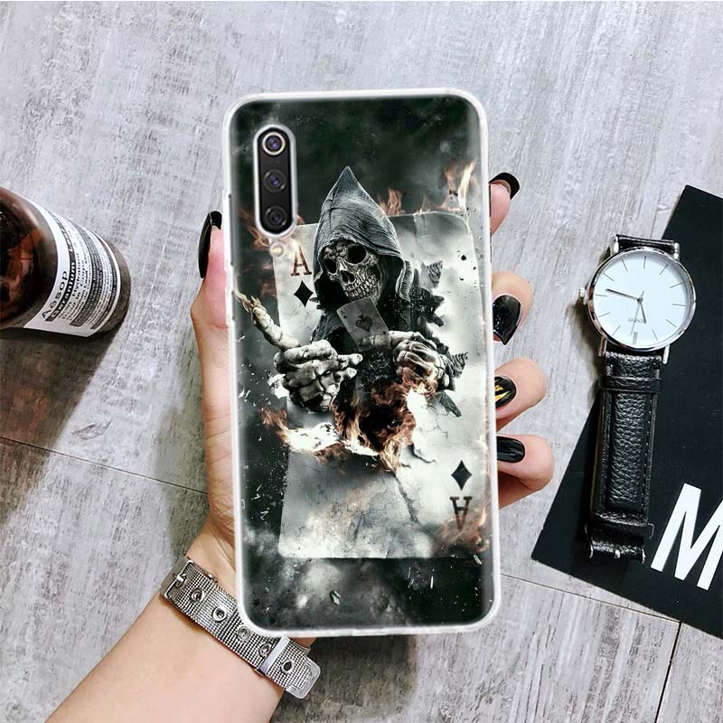Grim Reaper Skull Skeleton Phone Case For Xiaomi Redmi Note 15 14 13 12S 12 Pro Plus 11S 11E 11 11T 10S 10 Art Soft Pattern Cove