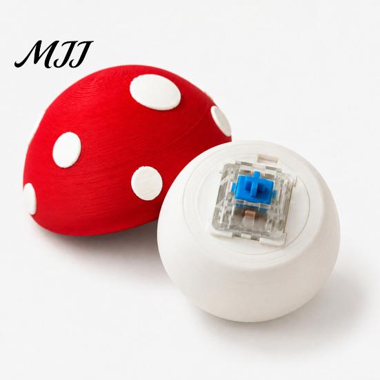 Tactile Clicker Toy 3D Printed Mushroom Toy, Button Fidget for Desktop Ornament Stress Relief, Mini Finger Backpack Decoration Anxiety Relief Gadget