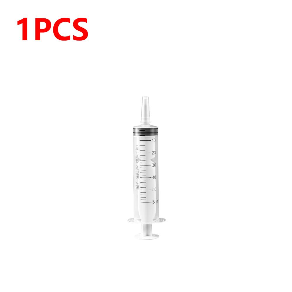 1-10PCS 60ML Capacity Syringe Reusable Pump Measuring With Tube Feeding Ink Pumping Oil Feeding Enema Glue Filling Puppy Accesso