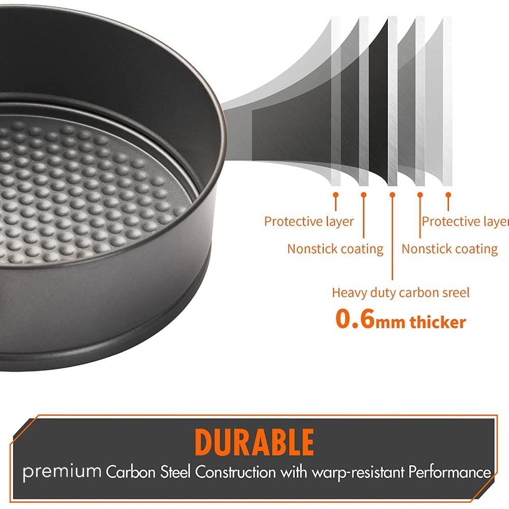 3pcs Removable Bottom Cake Pan Set Carbon Steel Cheesecake Pan Set Baking Tool  Bakery Catering