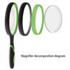 1Pcs Antique Mahogany Handle 10X Magnifying Glass Portable Eye Loupe  For Reading Book
